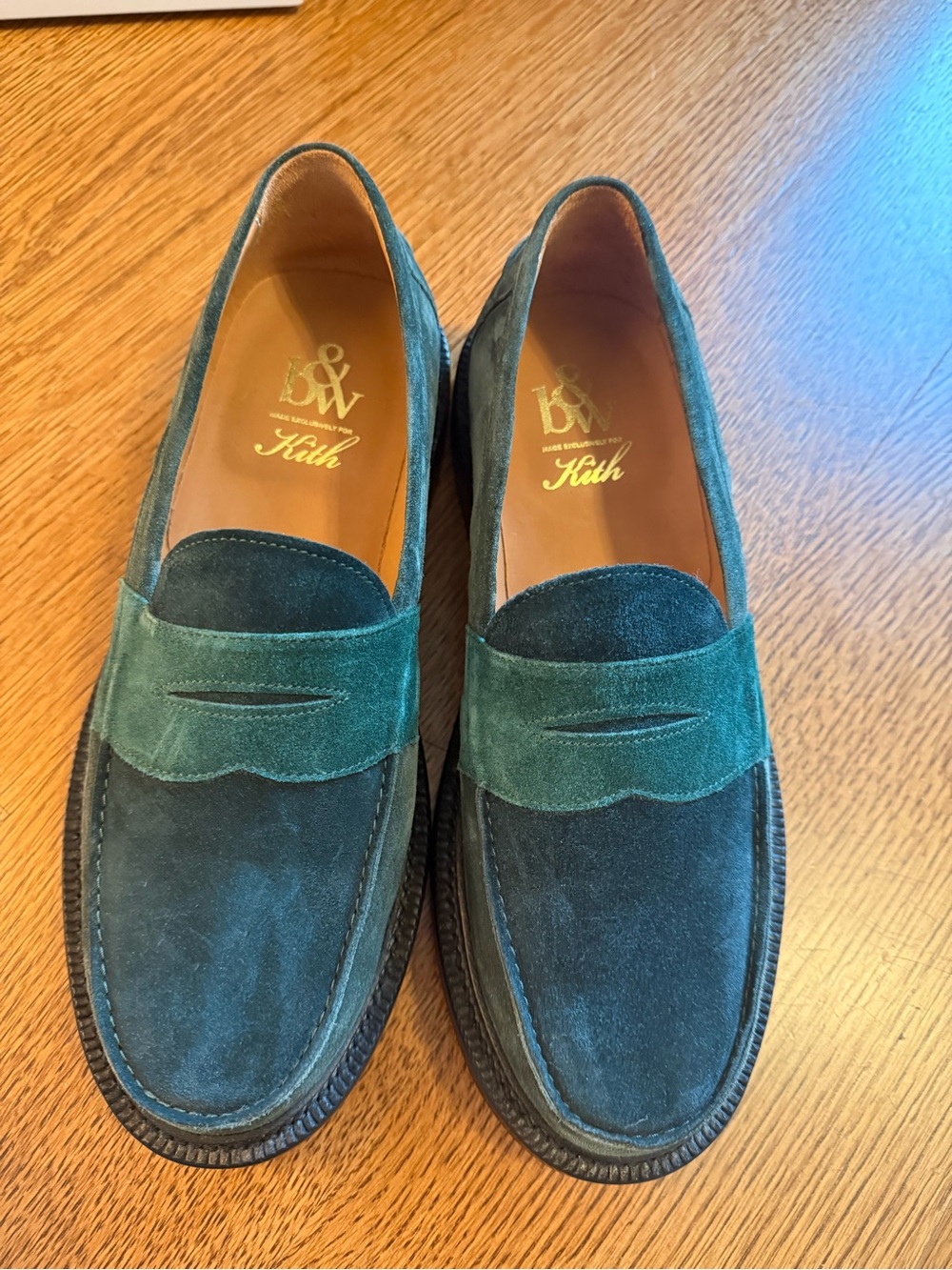 Kith for Blackstock & Weber The Ellis Penny Loafer Green Size 9 - Picture 2 of 6